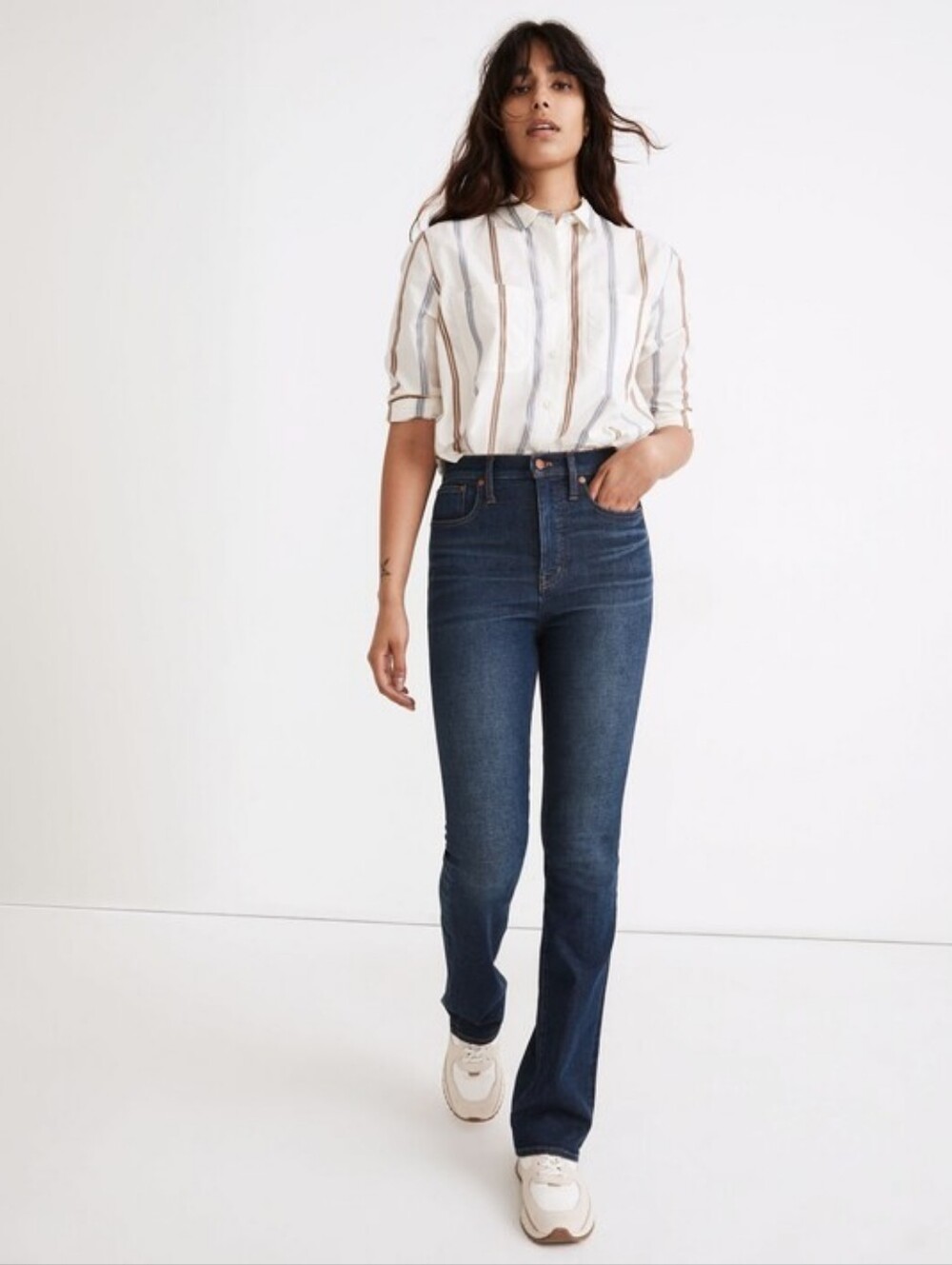 Madewell Skinny Flare Jeans in Linnean Wash, 27